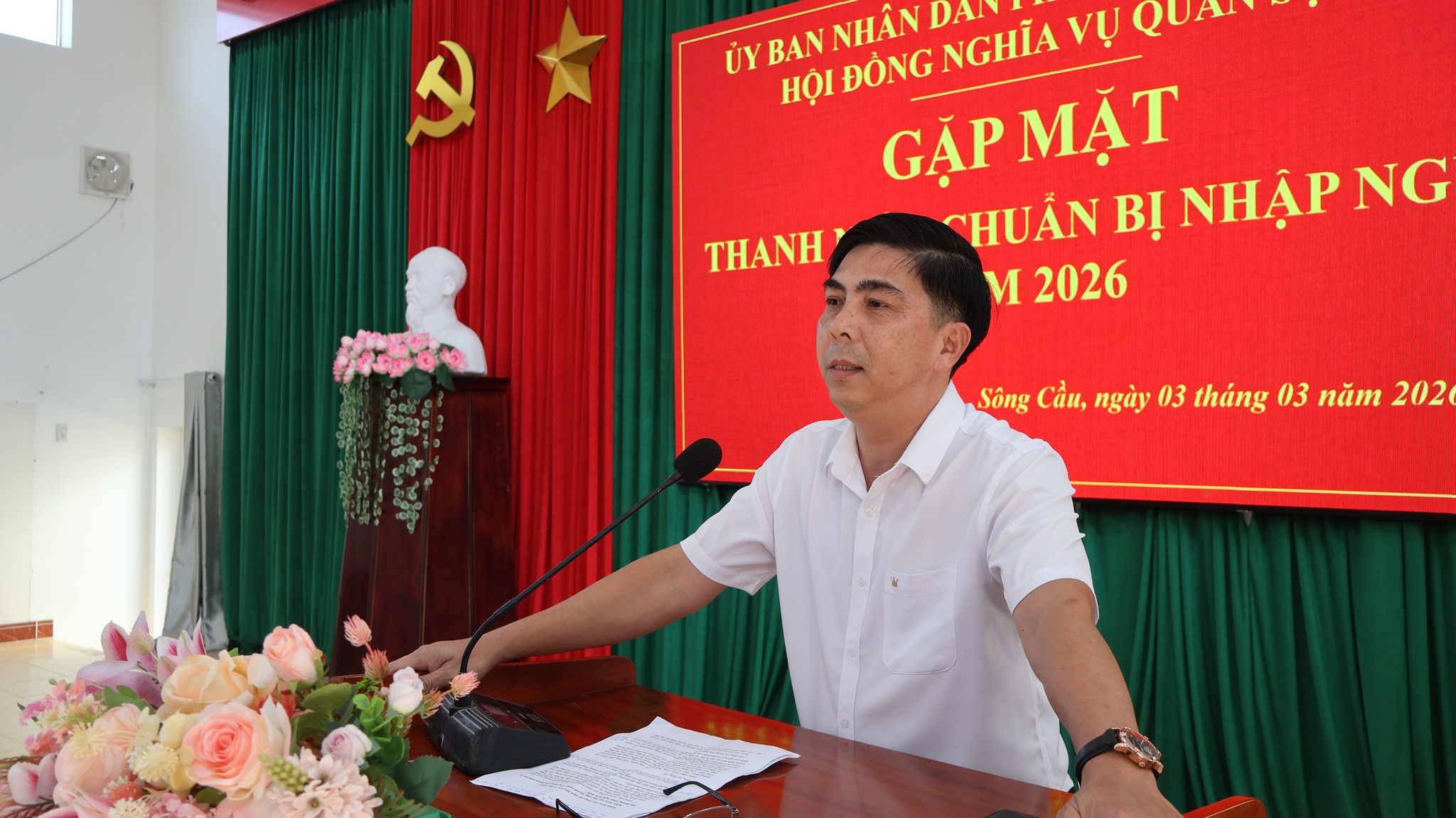 Phường Sông Cầu tổ chức gặp mặt thanh niên chuẩn bị nhập ngũ năm 2026