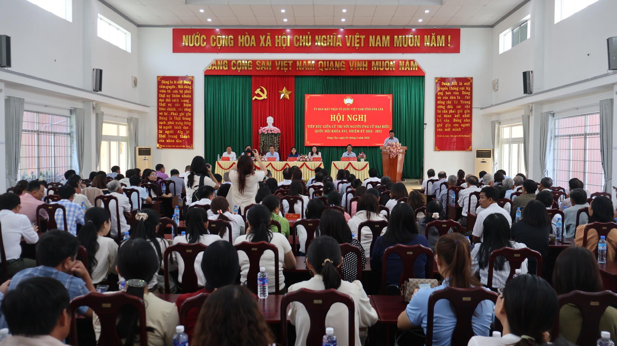 Đơn vị bầu cử số 1 tiếp xúc cử tri phường Sông Cầu và các xã Xuân Thọ, Xuân Đài, Xuân Cảnh và Xuân Lộc