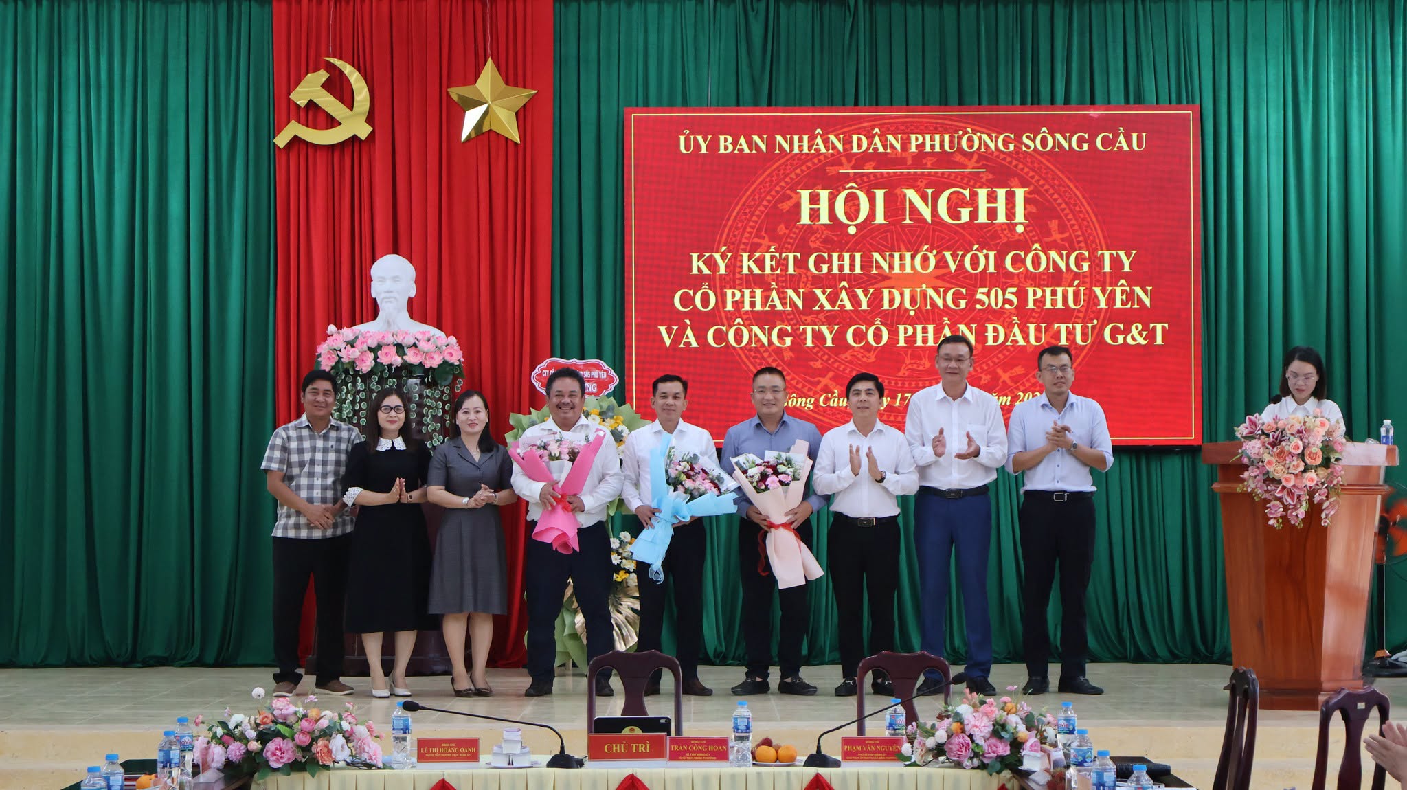 Sông Cầu tổ chức lễ kí kết biên bản ghi nhớ với Công ty cổ phần xây dựng 505 Phú Yên và Công ty cổ phần đầu tư G & T